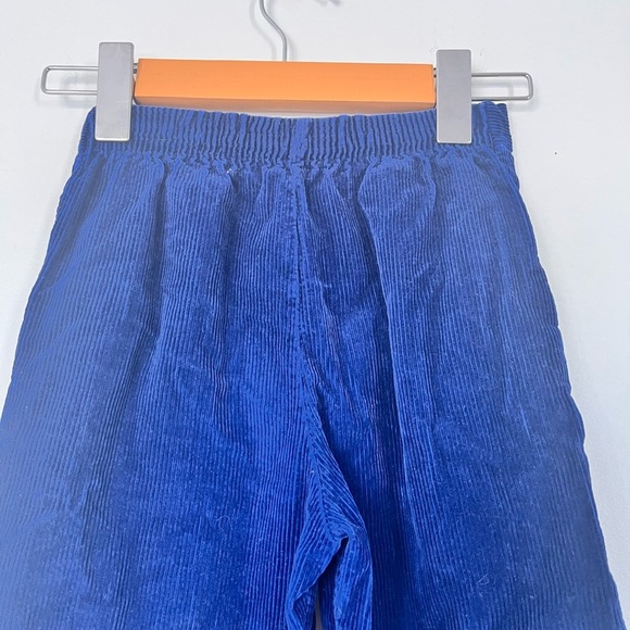 Vintage kids Blue Corduroy pleated Pants - Picture 6 of 9
